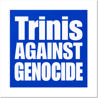 Trinis Against Genocide - White - Double-sided Posters and Art